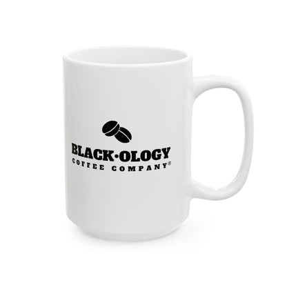 White Blackology Coffee Mug