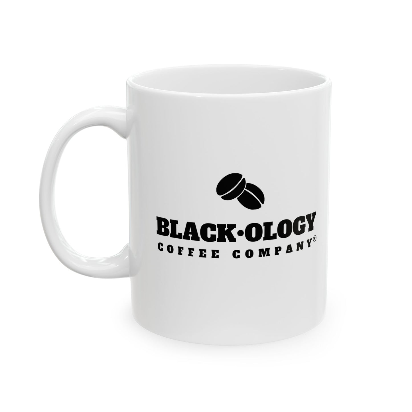 White Blackology Coffee Mug