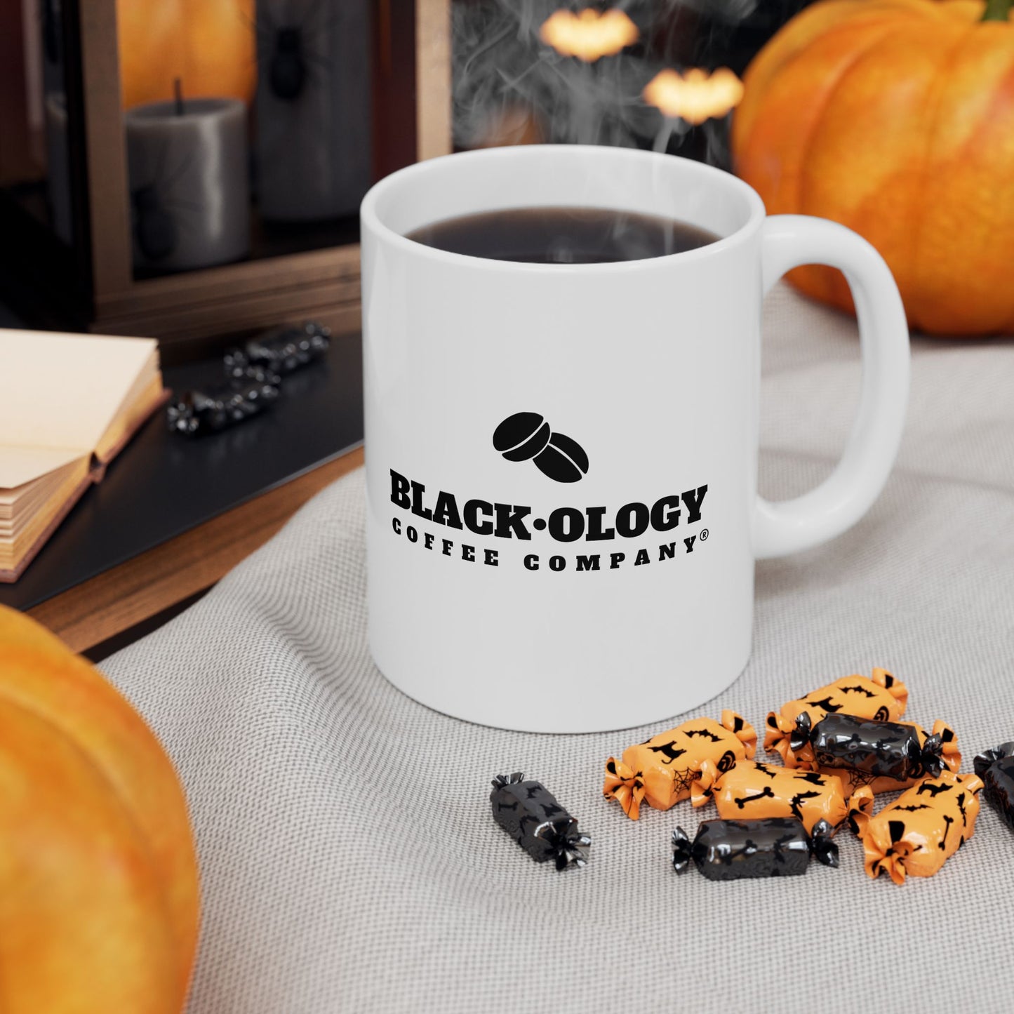 White Blackology Coffee Mug