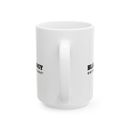 White Blackology Coffee Mug