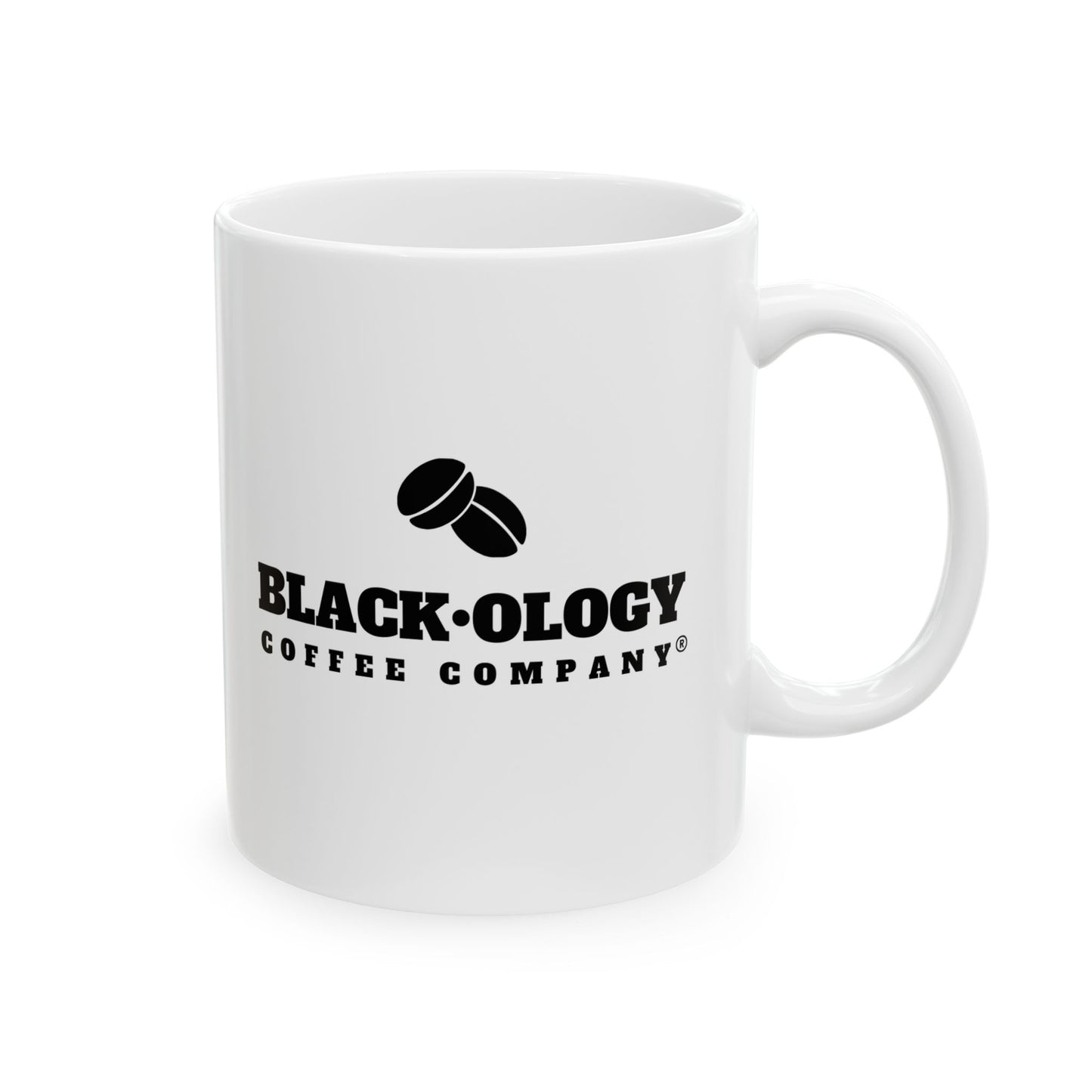 White Blackology Coffee Mug