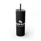 Black Skinny Tumbler with Straw, 20oz