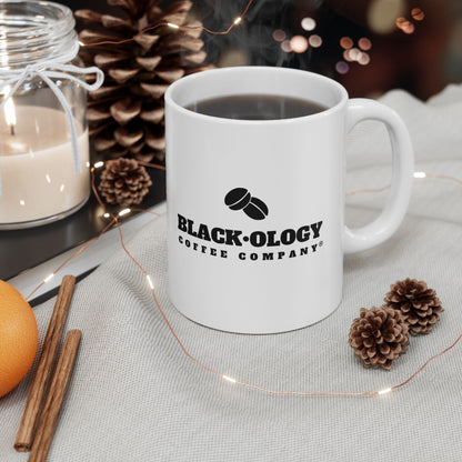 White Blackology Coffee Mug